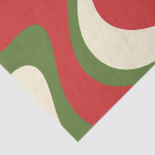 Retro Abstract Boho Trippy-kerstpatroon Tissuepapier (Detail)