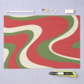 Retro Abstract Boho Trippy-kerstpatroon Tissuepapier (Craft)