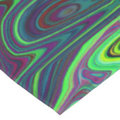 Retro Abstract Chartreuse, rood en blauw patroon Tafelkleed (Gekanteld)