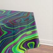 Retro Abstract Chartreuse, rood en blauw patroon Tafelkleed (Voorbeeld)