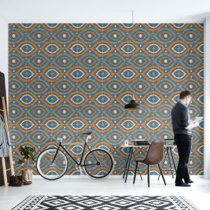 Retro abstract design in Ikat Navajo stijl. Behang