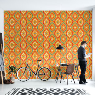 Retro abstract design in Ikat Navajo stijl. Behang