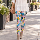 Retro Abstract Dierenprint Leggings