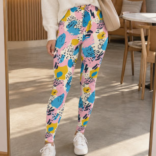 Retro Abstract Dierenprint Leggings