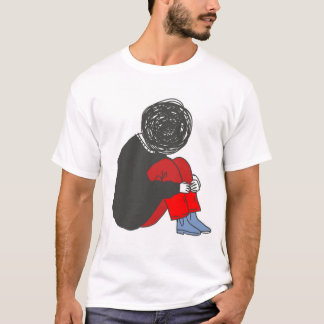 Retro Abstract Expressionisme Depressie Gezicht Il T-shirt