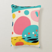 Retro Abstract Forest Pillow Accent Kussen (Achterkant (Verticaal))