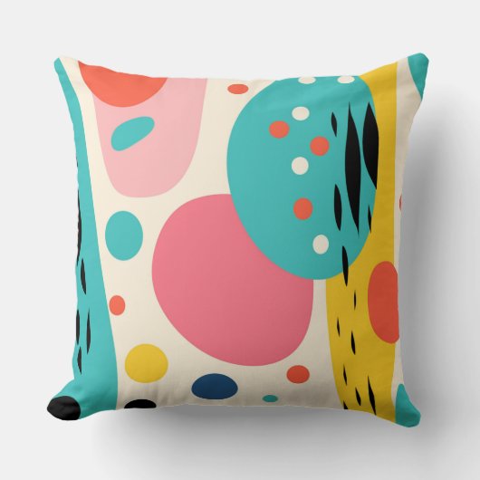 Retro Abstract Forest Pillow Kussen (Voorkant)