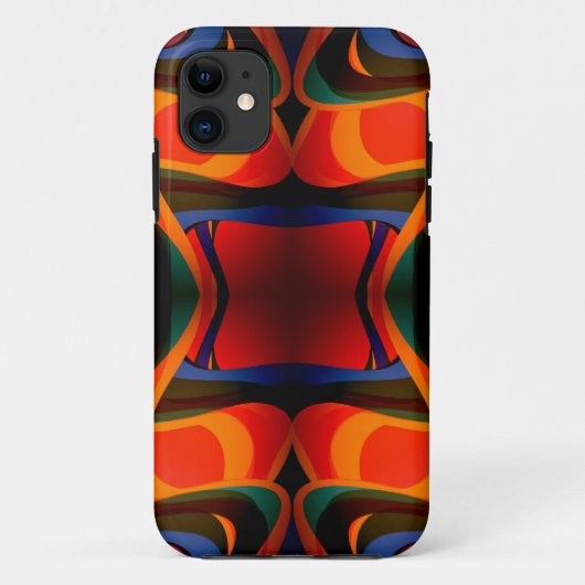 Retro abstract fractal Case-Mate iPhone case (Achterkant)
