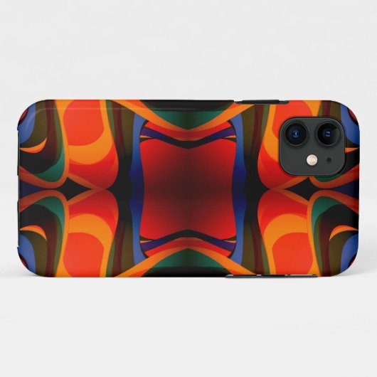 Retro abstract fractal Case-Mate iPhone case (Achterkant (horizontaal))