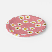 Retro Abstract Funky 60s Emoji Daisy Pattern Papieren Bordje (Gekanteld)