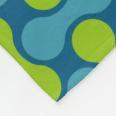 Retro Abstract geometrisch patroon in blauw en gro Fleece Deken (Hoek)