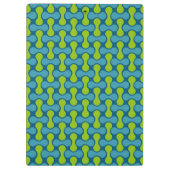 Retro Abstract geometrisch patroon in blauw en gro Klembord (Achterkant)