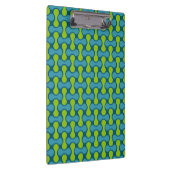 Retro Abstract geometrisch patroon in blauw en gro Klembord (Rechts)