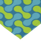 Retro Abstract geometrisch patroon in blauw en gro Tafelkleed (Gekanteld)