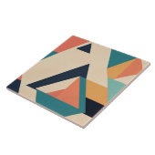 Retro Abstract geometrisch patroon Tegeltje (Zijkant)