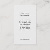 Retro Abstract Gold Makeup Artist Art Deco Beauty Visitekaartje (Achterkant)