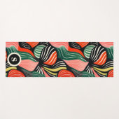 Retro Abstract golfpatroon Yogamat (Voorkant (horizontaal))