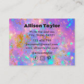 Retro Abstract Goud Vuur Opaal Edelsteen Haarstyli Visitekaartje (Achterkant)