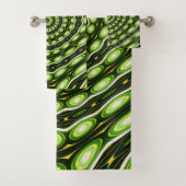 Retro Abstract groen patroon Bad Handdoek (Insitu)
