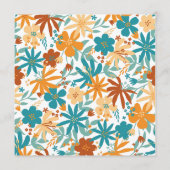 Retro Abstract Helder Vet Huwelijksventilatorteken Programmakaart (Achterkant)