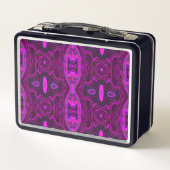 Retro Abstract Hot Pink- en Magenta-patroon (Achterkant)