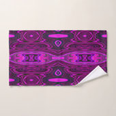 Retro Abstract Hot Pink- en Magenta-patroon Bad Handdoek (Handdoek)