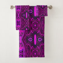 Retro Abstract Hot Pink- en Magenta-patroon