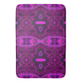 Retro Abstract Hot Pink- en Magenta-patroon Badmat (Voorkant Verticaal)