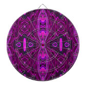Retro Abstract Hot Pink- en Magenta-patroon Dartbord (Voorkant)