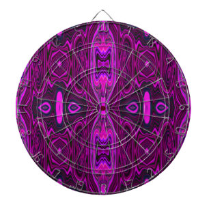 Retro Abstract Hot Pink- en Magenta-patroon Dartbord
