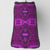 Retro Abstract Hot Pink- en Magenta-patroon Golfheadcover (Draai 90)