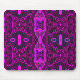 Retro Abstract Hot Pink- en Magenta-patroon Muismat