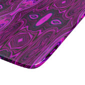 Retro Abstract Hot Pink- en Magenta-patroon Snijplank (Hoek)