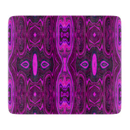 Retro Abstract Hot Pink- en Magenta-patroon Snijplank