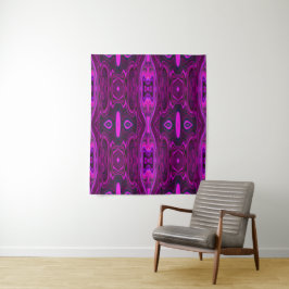 Retro Abstract Hot Pink- en Magenta-patroon Wandkleed