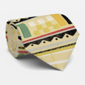 Retro Abstract in geel met geo Stropdas (Opgerold)