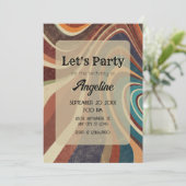 Retro  abstract kaart (Staand voorkant)