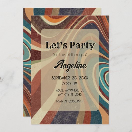 Retro abstract kaart (Voorkant / Achterkant)