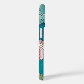 Retro abstract kleurenpalet turquoise patroon Case-Mate iPhone case (Achterkant / Rechts)
