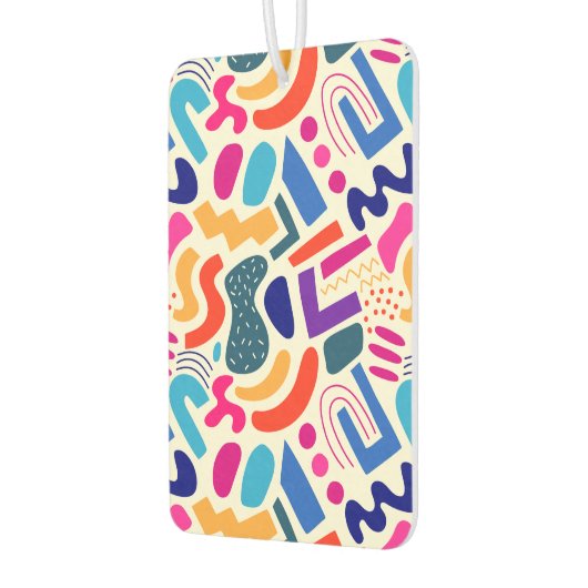 Retro Abstract kleurrijk doedelpatroon Luchtverfrisser (Links)