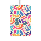 Retro Abstract kleurrijk doedelpatroon Luchtverfrisser (Achterkant)