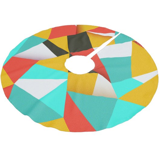 Retro Abstract: kleurrijke blend. Kerstboom Rok (Gekanteld)