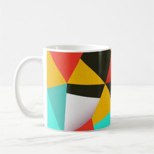 Retro Abstract: kleurrijke blend. Koffiemok