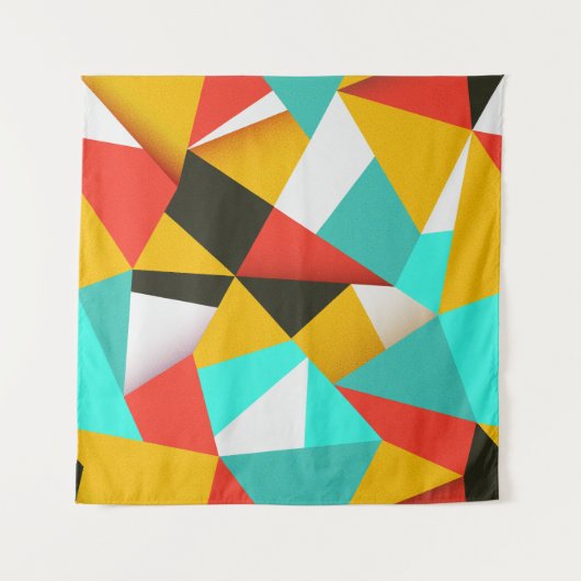 Retro Abstract: kleurrijke blend. Wandkleed (Voorkant)