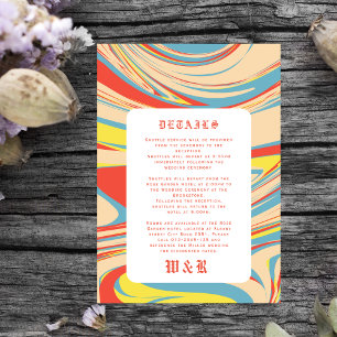 Retro Abstract Kunstpatroon Oud Engels Informatiekaartje