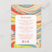 Retro Abstract Kunstpatroon Oud Engels Informatiekaartje (Voorkant)