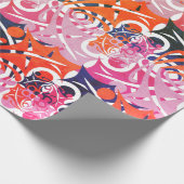 Retro Abstract LEAF-patroon Cadeaupapier (Hoek)