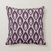 Retro Abstract Leaf Pattern Plum