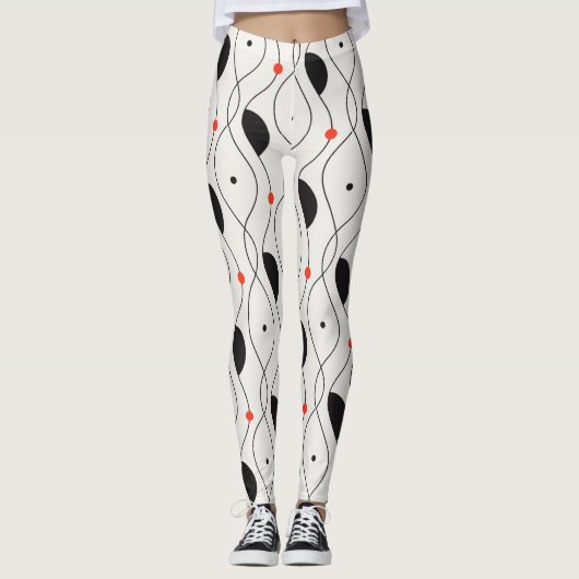 Retro Abstract Leggings (Voorkant)