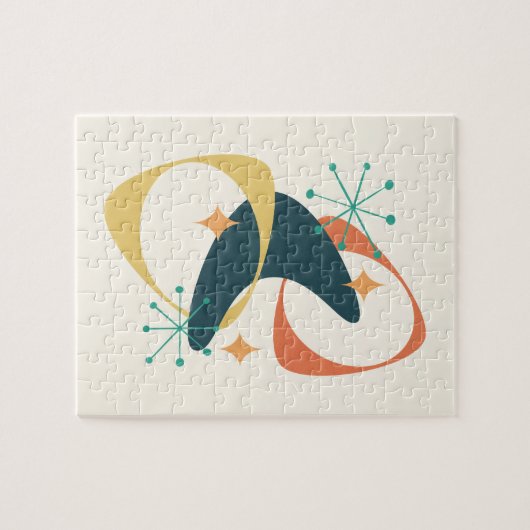 Retro Abstract Legpuzzel (Horizontaal)